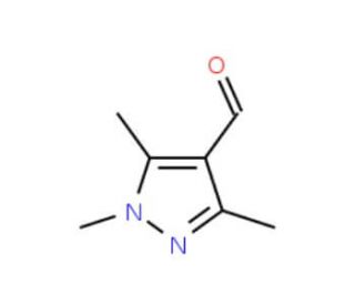 1,3,5-Trimethyl-1H-pyrazole-4-carboxaldehyde (CAS 2644-93-1) - chemical structure image