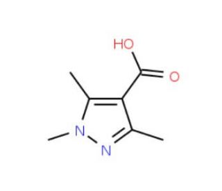 1,3,5-Trimethyl-1H-pyrazole-4-carboxylic acid (CAS 1125-29-7) - chemical structure image