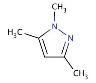 1,3,5-Trimethylpyrazole (CAS 1072-91-9) - chemical structure image