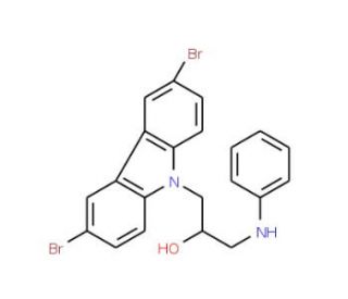 1-(3,6-Dibromo-carbazol-9-yl)-3-phenylamino-propan-2-ol - chemical structure image