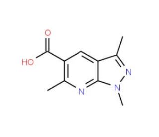 1,3,6-trimethyl-1H-pyrazolo[3,4-b]pyridine-5-carboxylic acid - chemical structure image