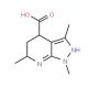 1,3,6-trimethyl-4,5,6,7-tetrahydro-1H-pyrazolo[3,4-b]pyridine-4-carboxylic acid - chemical structure image