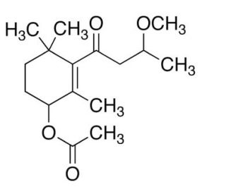 1-[3-(Acetyloxy)-2,6,6-trimethyl-1-cyclohexen-1-yl]-3-methoxy-1-butanone (CAS 945426-70-0) - chemical structure image