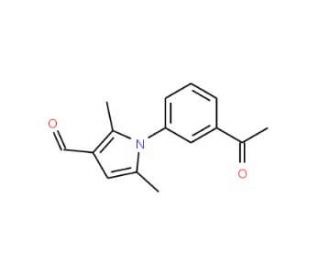 1-(3-acetylphenyl)-2,5-dimethyl-1H-pyrrole-3-carbaldehyde - chemical structure image