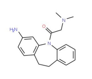 1-(3-Amino-10,11-dihydro-dibenzo[b,f]azepin-5-yl)-2-dimethylamino-ethanone - chemical structure image