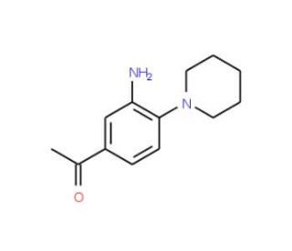 1-(3-Amino-4-piperidinophenyl)-1-ethanone (CAS 30877-81-7) - chemical structure image