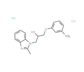 1-(3-Amino-phenoxy)-3-(2-methyl-benzoimidazol-1-yl)-propan-2-ol dihydrochloride - chemical structure image