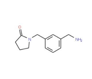 1-(3-Aminomethyl-benzyl)-pyrrolidin-2-one - chemical structure image