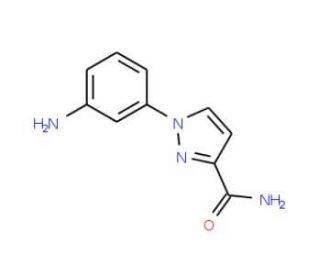 1-(3-aminophenyl)-1H-pyrazole-3-carboxamide - chemical structure image