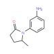 1-(3-Aminophenyl)-5-methylpyrrolidin-2-one - chemical structure image