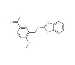 1-[3-(Benzothiazol-2-ylsulfanylmethyl)-4-methoxy-phenyl]-ethanone - chemical structure image