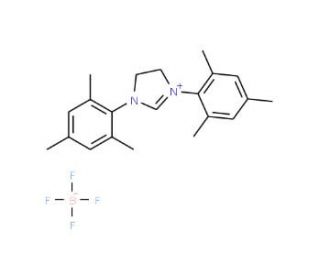 1,3-Bis(2,4,6-trimethylphenyl)-4,5-dihydroimidazolium tetrafluoroborate (CAS 245679-18-9) - chemical structure image