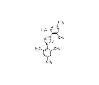 1,3-Bis(2,4,6-trimethylphenyl)imidazol-2-ylidene (CAS 141556-42-5) - chemical structure image