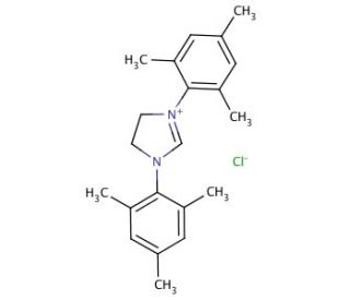 1,3-Bis(2,4,6-trimethylphenyl)imidazolinium chloride (CAS 173035-10-4) - chemical structure image