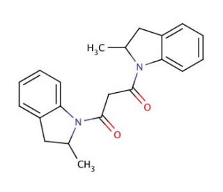 1,3-Bis-(2-methyl-2,3-dihydro-indol-1-yl)-propane-1,3-dione - chemical structure image