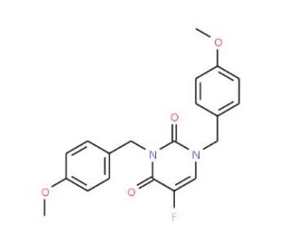 1,3-Bis(4-methoxybenzyl)-5-fluorouracil (CAS 897304-05-1) - chemical structure image