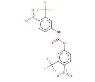 1,3-bis(4-nitro-3-(trifluoromethyl)phenyl)urea - chemical structure image