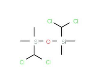 1,3-Bis(dichloromethyl)-1,1,3,3-tetramethyldisiloxane (CAS 2943-70-6) - chemical structure image