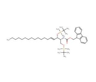 1,3-Bis-(o-tert-butyldimethylsilyl)-Fmoc-D-erythro-sphingosine - chemical structure image