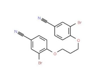 1,3-Bis(2&prime;bromo-4&prime;-cyano-phenoxy)propane (CAS 93840-60-9) - chemical structure image