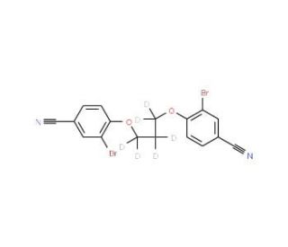 1,3-Bis(2&prime;bromo-4&prime;-cyano-phenoxy)propane-d6 - chemical structure image