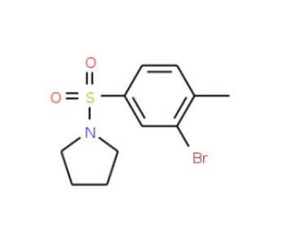 1-(3-Bromo-4-methylphenylsulfonyl)pyrrolidine (CAS 850429-75-3) - chemical structure image