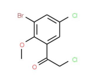1-(3-bromo-5-chloro-2-methoxyphenyl)-2-chloroethanone - chemical structure image