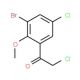 1-(3-bromo-5-chloro-2-methoxyphenyl)-2-chloroethanone - chemical structure image