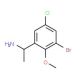 1-(3-bromo-5-chloro-2-methoxyphenyl)ethanamine - chemical structure image