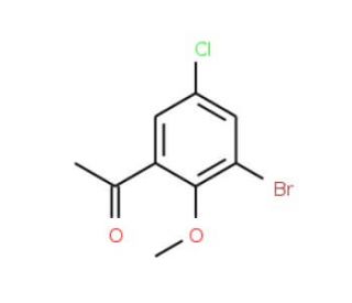 1-(3-bromo-5-chloro-2-methoxyphenyl)ethanone - chemical structure image