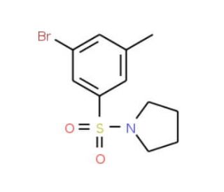 1-(3-Bromo-5-methylphenylsulfonyl)pyrrolidine (CAS 1020252-96-3) - chemical structure image
