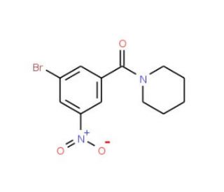 1-(3-Bromo-5-nitrobenzoyl)piperidine (CAS 941294-21-9) - chemical structure image