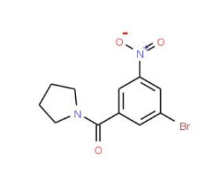 1-(3-Bromo-5-nitrobenzoyl)pyrrolidine (CAS 941294-20-8) - chemical structure image