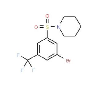 1-(3-Bromo-5-trifluoromethylphenylsulfonyl)piperidine (CAS 951884-69-8) - chemical structure image