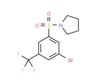 1-(3-Bromo-5-trifluoromethylphenylsulfonyl)pyrrolidine (CAS 951884-59-6) - chemical structure image