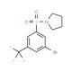 1-(3-Bromo-5-trifluoromethylphenylsulfonyl)pyrrolidine (CAS 951884-59-6) - chemical structure image