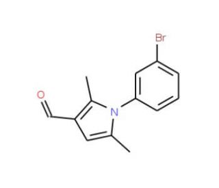 1-(3-bromophenyl)-2,5-dimethyl-1H-pyrrole-3-carbaldehyde (CAS 812642-64-1) - chemical structure image