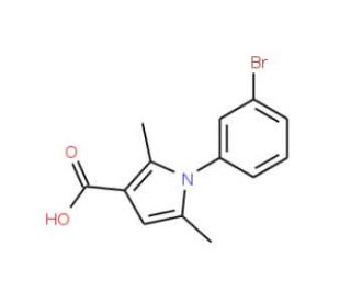 1-(3-bromophenyl)-2,5-dimethyl-1H-pyrrole-3-carboxylic acid - chemical structure image
