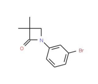 1-(3-Bromophenyl)-3,3-dimethyl-2-azetanone - chemical structure image
