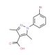 1-(3-Bromophenyl)-3,5-dimethyl-1H-pyrazole-4-carboxylic acid - chemical structure image