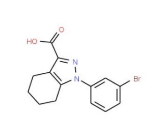 1-(3-bromophenyl)-4,5,6,7-tetrahydro-1H-indazole-3-carboxylic acid - chemical structure image