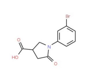 1-(3-bromophenyl)-5-oxopyrrolidine-3-carboxylic acid - chemical structure image