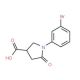1-(3-bromophenyl)-5-oxopyrrolidine-3-carboxylic acid - chemical structure image
