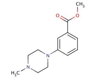 1-(3-Carbomethoxyphenyl)-4-methylpiperazine (CAS 474334-89-9) - chemical structure image