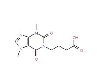 1-(3-Carboxypropyl)-3,7-dimethylxanthine (CAS 6493-07-8) - chemical structure image