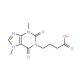 1-(3-Carboxypropyl)-3,7-dimethylxanthine (CAS 6493-07-8) - chemical structure image
