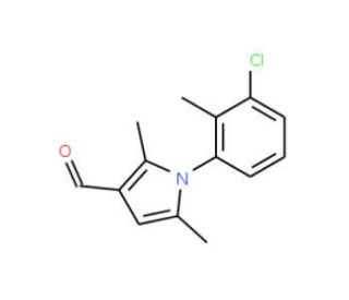 1-(3-chloro-2-methylphenyl)-2,5-dimethyl-1H-pyrrole-3-carbaldehyde (CAS 710296-43-8) - chemical structure image