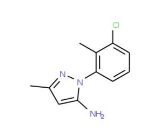 1-(3-Chloro-2-methylphenyl)-3-methyl-1H-pyrazol-5-amine - chemical structure image
