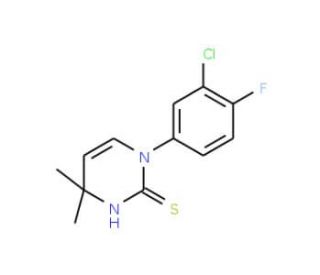 1-(3-Chloro-4-fluorophenyl)-4,4-dimethyl-1,4-dihydropyrimidine-2-thiol - chemical structure image