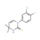 1-(3-Chloro-4-fluorophenyl)-4,4-dimethyl-1,4-dihydropyrimidine-2-thiol - chemical structure image